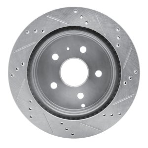Chevrolet Express 4500 Brake Rotor (1) - Rear Left - R1 Concepts - Drilled & Slotted - Silver - `09-`20